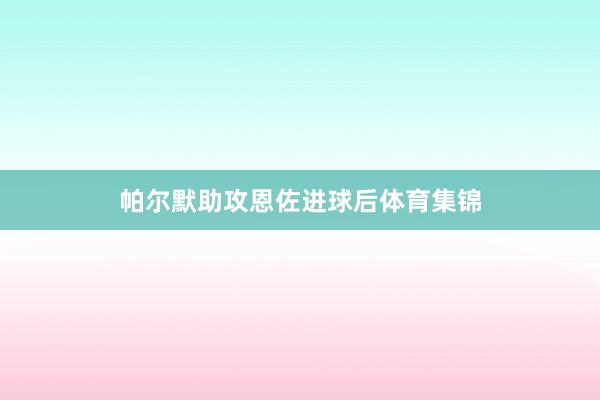 帕尔默助攻恩佐进球后体育集锦