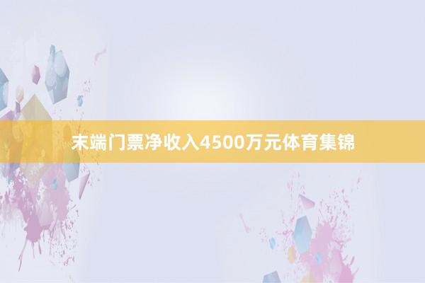 末端门票净收入4500万元体育集锦