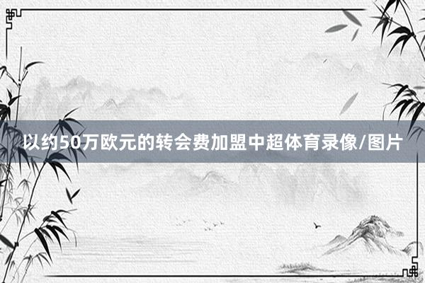 以约50万欧元的转会费加盟中超体育录像/图片