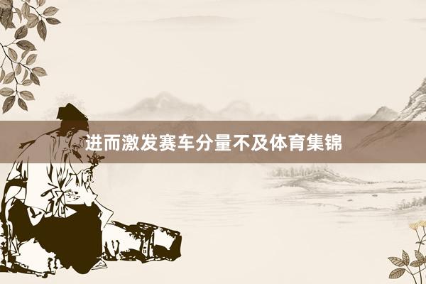 进而激发赛车分量不及体育集锦