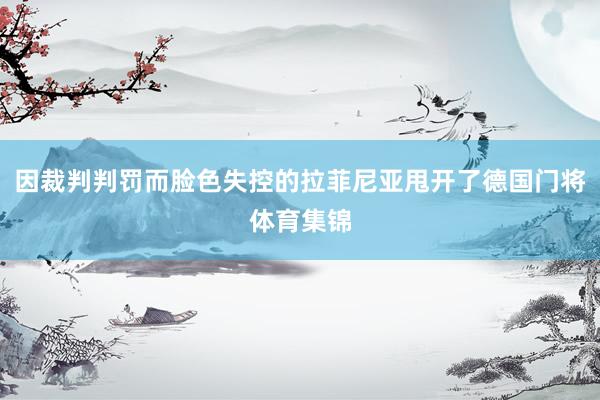 因裁判判罚而脸色失控的拉菲尼亚甩开了德国门将体育集锦