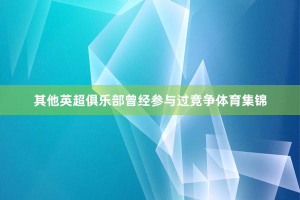 其他英超俱乐部曾经参与过竞争体育集锦
