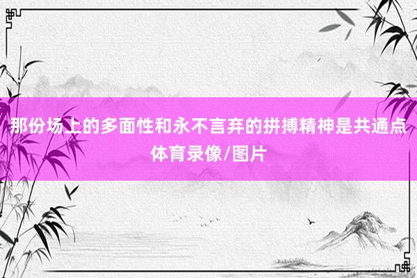 那份场上的多面性和永不言弃的拼搏精神是共通点体育录像/图片