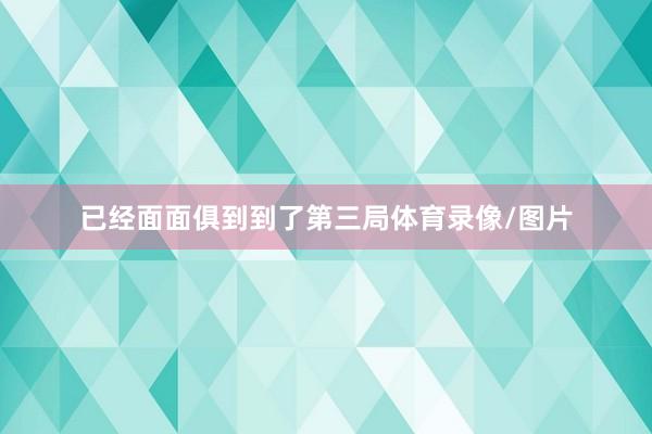已经面面俱到到了第三局体育录像/图片