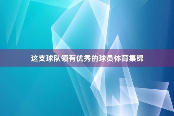 这支球队领有优秀的球员体育集锦
