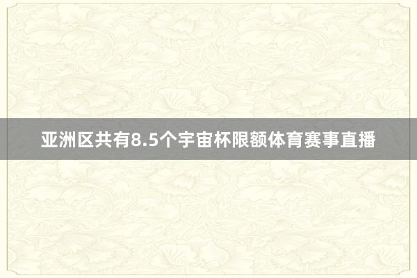 亚洲区共有8.5个宇宙杯限额体育赛事直播