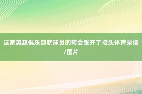 这家英超俱乐部就球员的转会张开了接头体育录像/图片