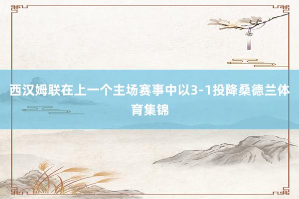 西汉姆联在上一个主场赛事中以3-1投降桑德兰体育集锦