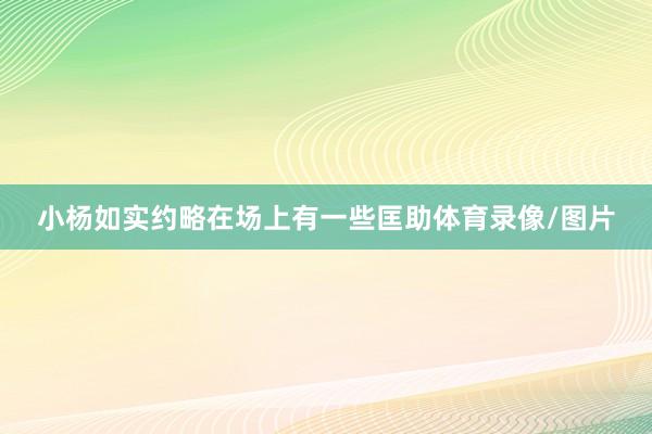 小杨如实约略在场上有一些匡助体育录像/图片