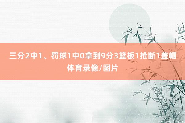 三分2中1、罚球1中0拿到9分3篮板1抢断1盖帽体育录像/图
