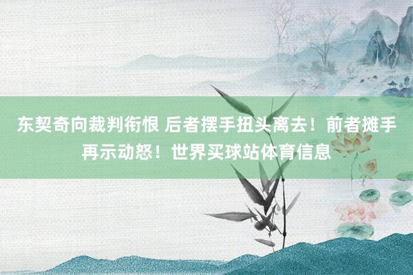 东契奇向裁判衔恨 后者摆手扭头离去！前者摊手再示动怒！世界买