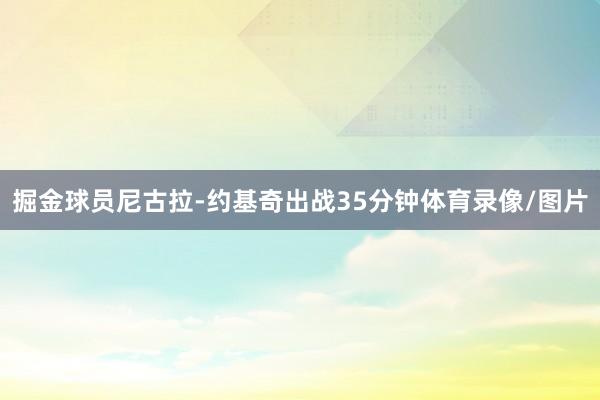 掘金球员尼古拉-约基奇出战35分钟体育录像/图片
