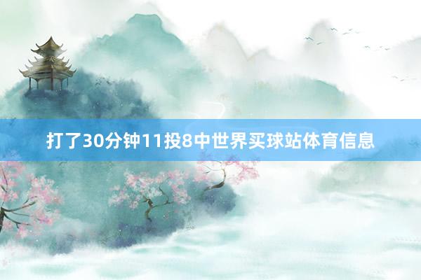 打了30分钟11投8中世界买球站体育信息
