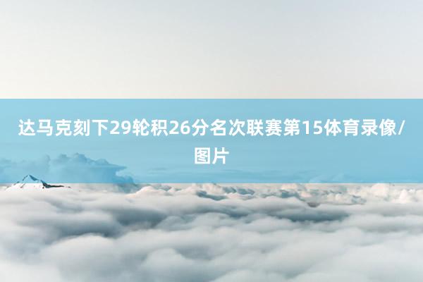 达马克刻下29轮积26分名次联赛第15体育录像/图片
