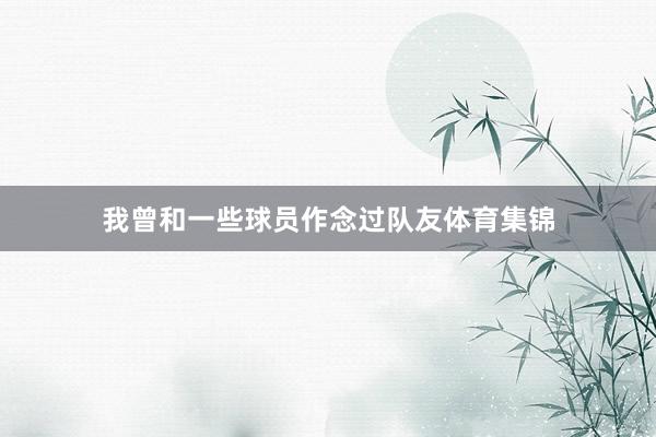 我曾和一些球员作念过队友体育集锦