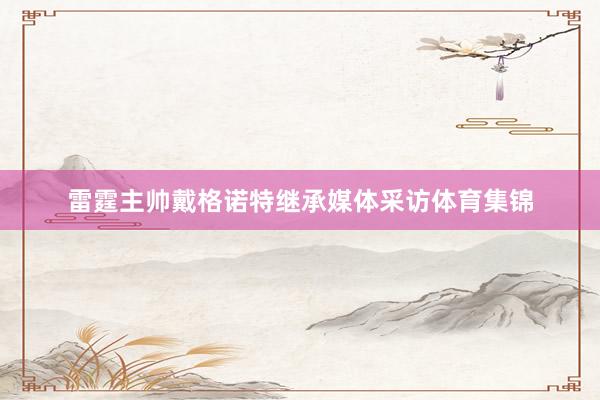 雷霆主帅戴格诺特继承媒体采访体育集锦